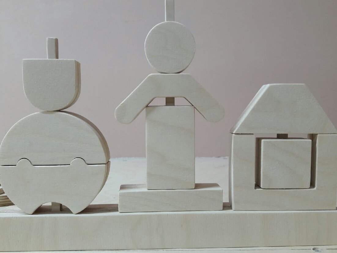 Σετ των 2 Intra απο ξύλο plywood 3mm-4mm πάχος – ξύλο αγροτικών ξύλινων μπλοκ παιχνιδιών 30x35 cm INTRAVECTRY-MY543598