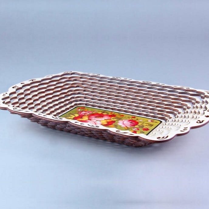 Intra απο ξύλο plywood 3mm-4mm πάχος – ξύλο καλάθι καραμέλας σοκολάτας 40x45 cm INTRAVECTRY-MY543687