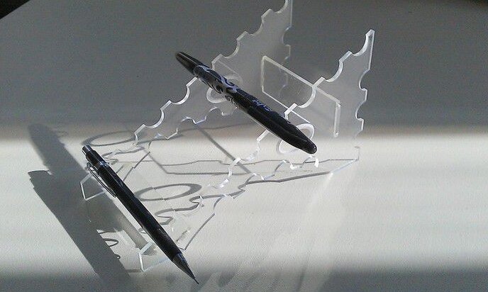 Σετ των 2 Intra απο ξύλο plywood 3mm-4mm πάχος – ξύλο ράφι εμφάνισης στυλό 8 θέσεων 45x50 cm INTRAVECTRY-MY558406