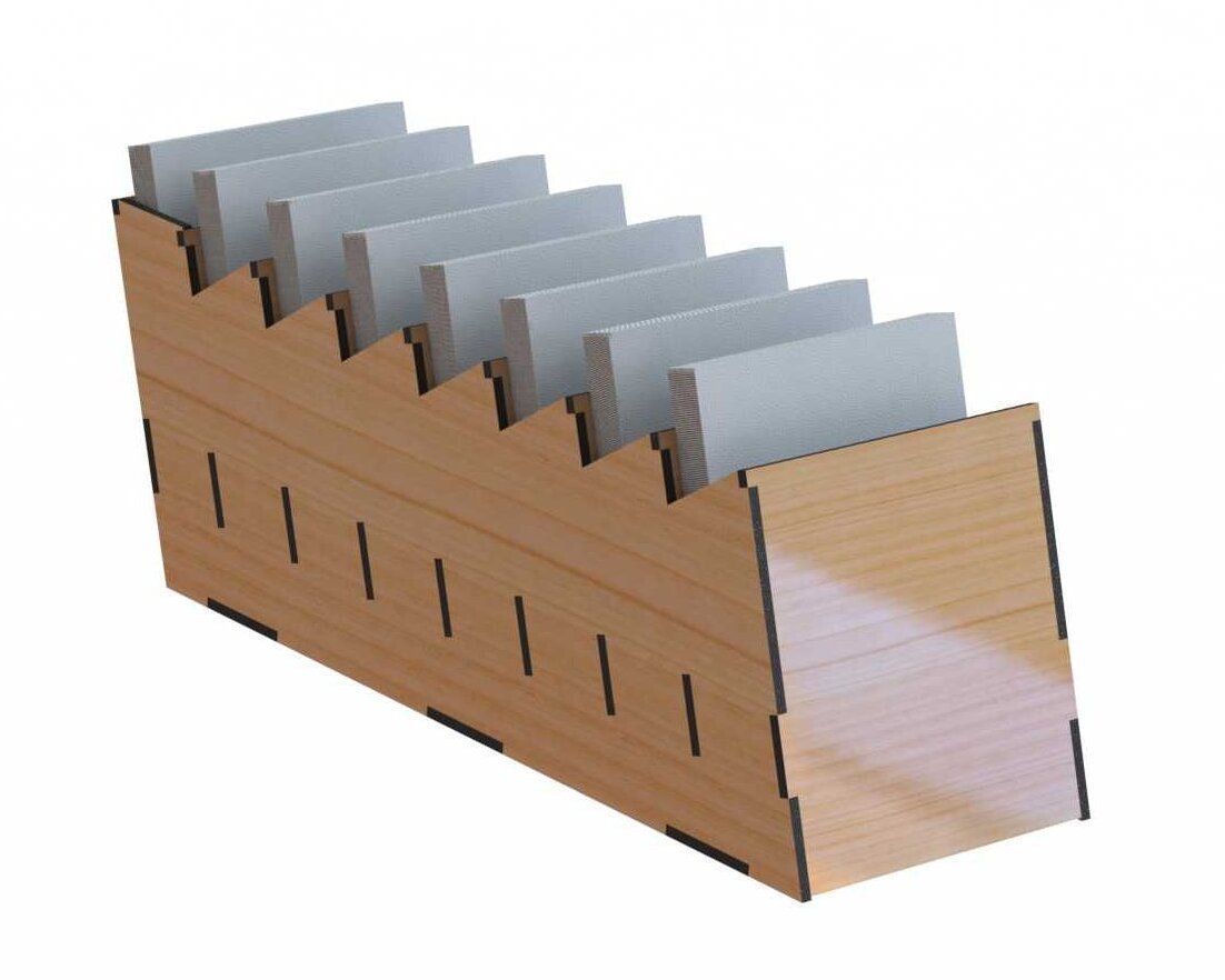 Σετ των 2 Intra απο ξύλο plywood 3mm-4mm πάχος – Οργάνωση γραφείου με κολλητική θήκη 35x40 cm INTRAVECTRY-MY543804