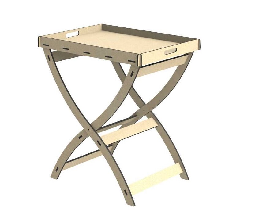 Intra απο ξύλο plywood 3mm-4mm πάχος – Πτυσσόμενο επιτραπέζιο δίσκο μπάτλερ 40x45 cm INTRAVECTRY-MY543847