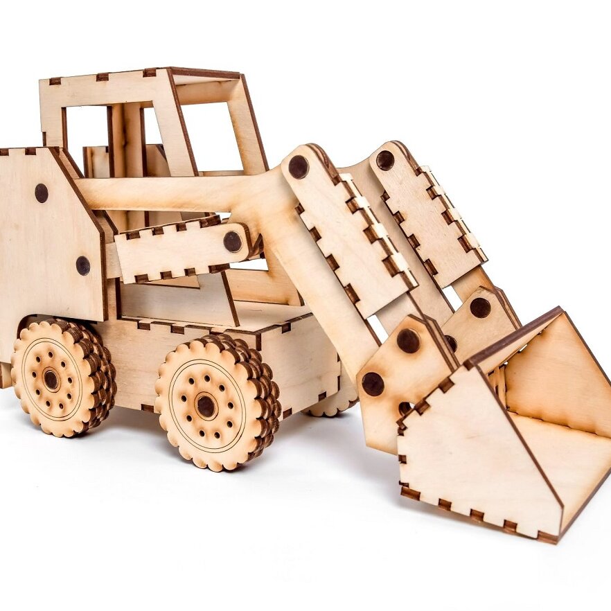 Intra απο ξύλο plywood 3mm-4mm πάχος – Skid Steer Loader Wood Model FILE 25x25 cm INTRAVECTRY-MY544448