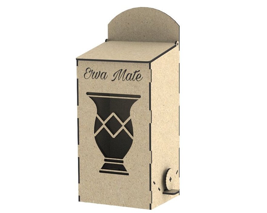 Intra απο ξύλο plywood 3mm-4mm πάχος – Ξύλινο ξύλο Yerba Mate Tea Box 20x25 cm INTRAVECTRY-MY557037