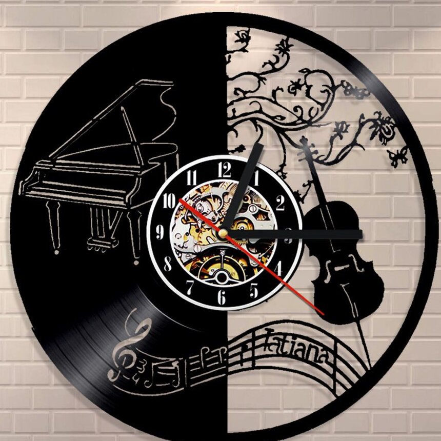 Intra απο ξύλο plywood 3mm-4mm πάχος – ξύλο ρολογιού τοίχου δίσκου μουσικής βινυλίου 35x40 cm INTRAVECTRY-MY560955