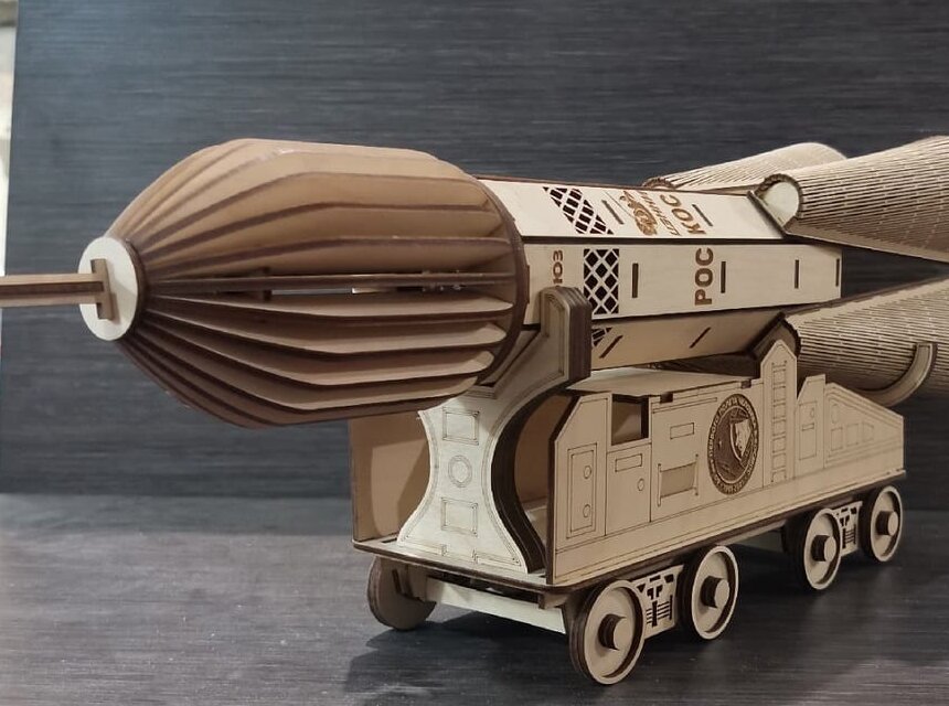 Σετ των 2 Intra απο ξύλο plywood 3mm-4mm πάχος – ξύλο δώρου μπουκάλι κρασιού Rocket 50x60 cm INTRAVECTRY-MY545836