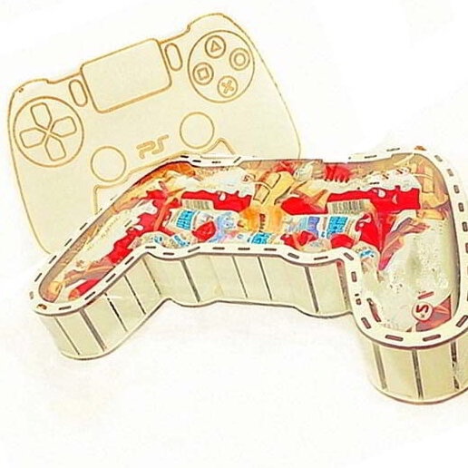 Σετ των 3 Intra απο ξύλο plywood 3mm-4mm πάχος – ξύλο CDR DXF SVG με σχήμα χειριστηρίου παιχνιδιού 20x20 cm INTRAVECTRY-MY560193