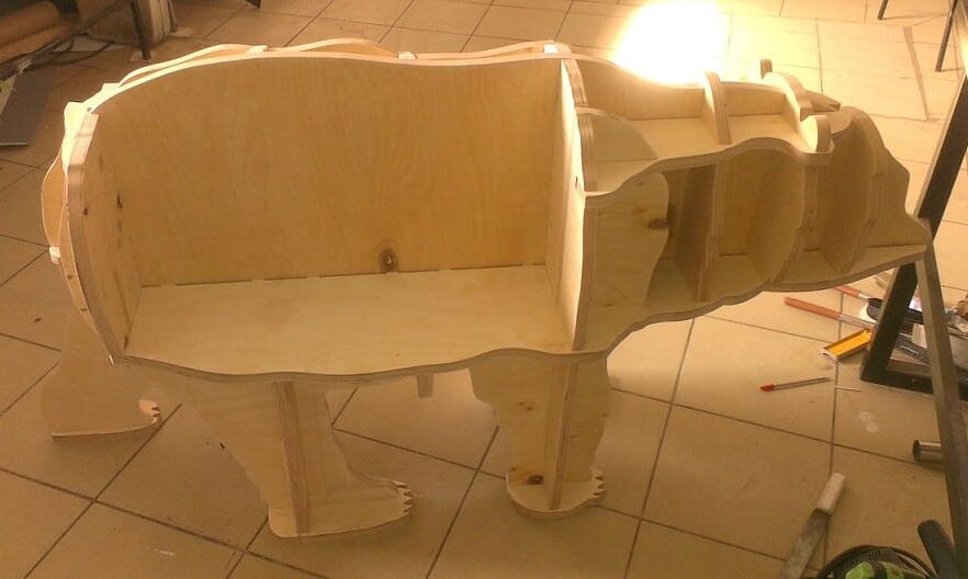 Σετ των 3 Intra απο ξύλο plywood 3mm-4mm πάχος – ξύλο ραφιού με πάγκο από κόντρα πλακέ 30x35 cm INTRAVECTRY-MY545134