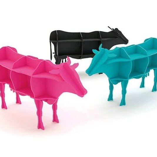 Σετ των 3 Intra απο ξύλο plywood 3mm-4mm πάχος – ξύλο ράφι σε σχήμα αγελάδας 25x25 cm INTRAVECTRY-MY545139