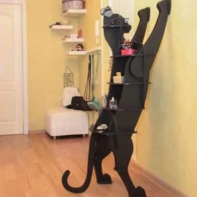 Intra απο ξύλο plywood 3mm-4mm πάχος – Ξύλινο ράφι DXF σε σχήμα γάτας 30x35 cm INTRAVECTRY-MY552347