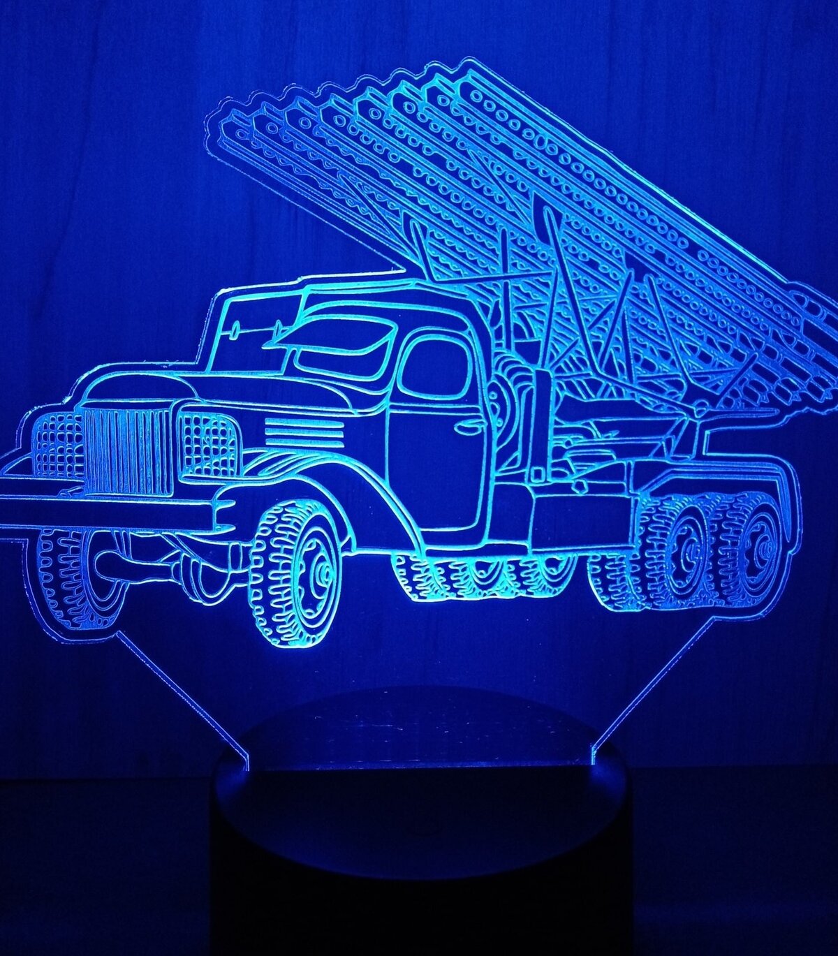 Intra απο ξύλο plywood 3mm-4mm πάχος – ξύλο χαρακτικής λέιζερ ακρυλικού φωτιστικού φωτός νύχτας Multi Barrel Rocket Launcher 15x15 cm INTRAVECTRY-MY544282