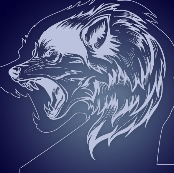 Intra απο ξύλο plywood 3mm-4mm πάχος – Λαμπτήρας νύχτας με χαραγμένο με λέιζερ Angry Wolf 3D Illusion Night Light 45x50 cm INTRAVECTRY-MY544298