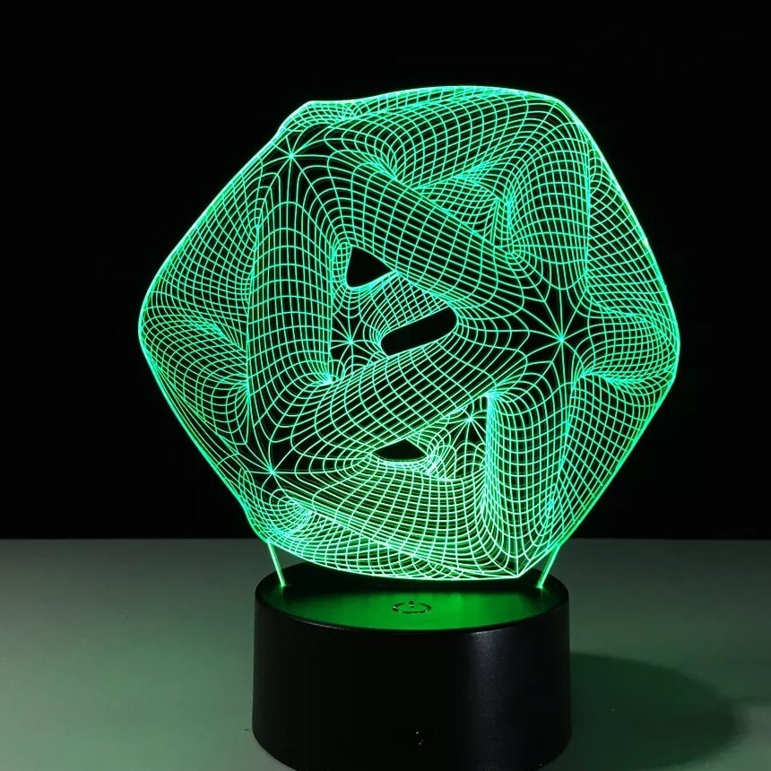 Intra απο ξύλο plywood 3mm-4mm πάχος – Λαμπτήρας ψευδαίσθησης ολογράμματος αφηρημένης γεωμετρίας χαραγμένο με λέιζερ 45x50 cm INTRAVECTRY-MY544338