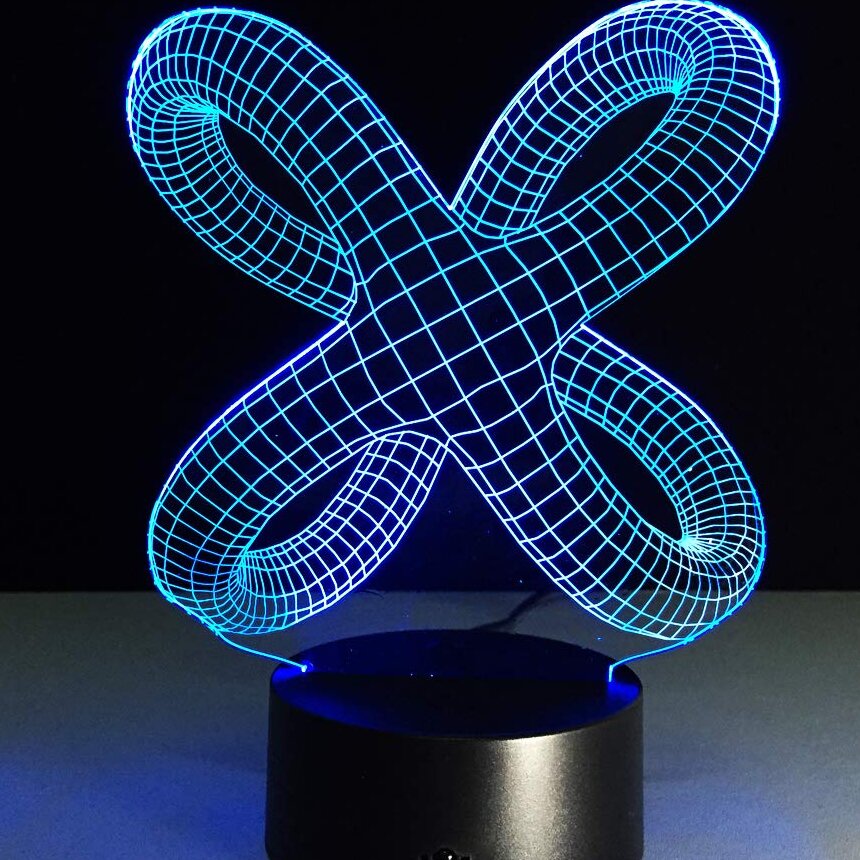 Intra απο ξύλο plywood 3mm-4mm πάχος – Λαμπτήρας νύχτας με 3D Illusion με στριμμένο κόμπο χαραγμένο με λέιζερ 35x40 cm INTRAVECTRY-MY544341