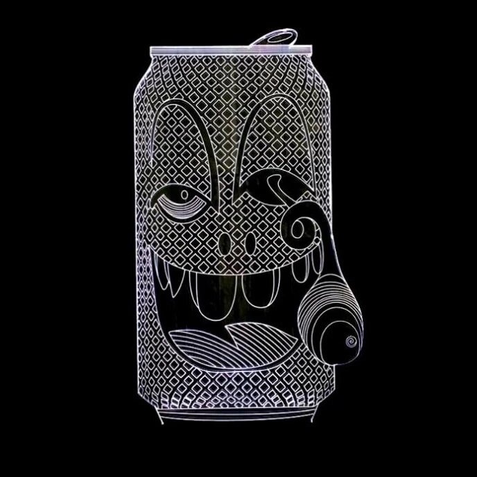 Intra απο ξύλο plywood 3mm-4mm πάχος – Συσκευασία Tin Pack 3D LED Illusion Lamp Night Light Engraving File Laser 45x50 cm INTRAVECTRY-MY556496