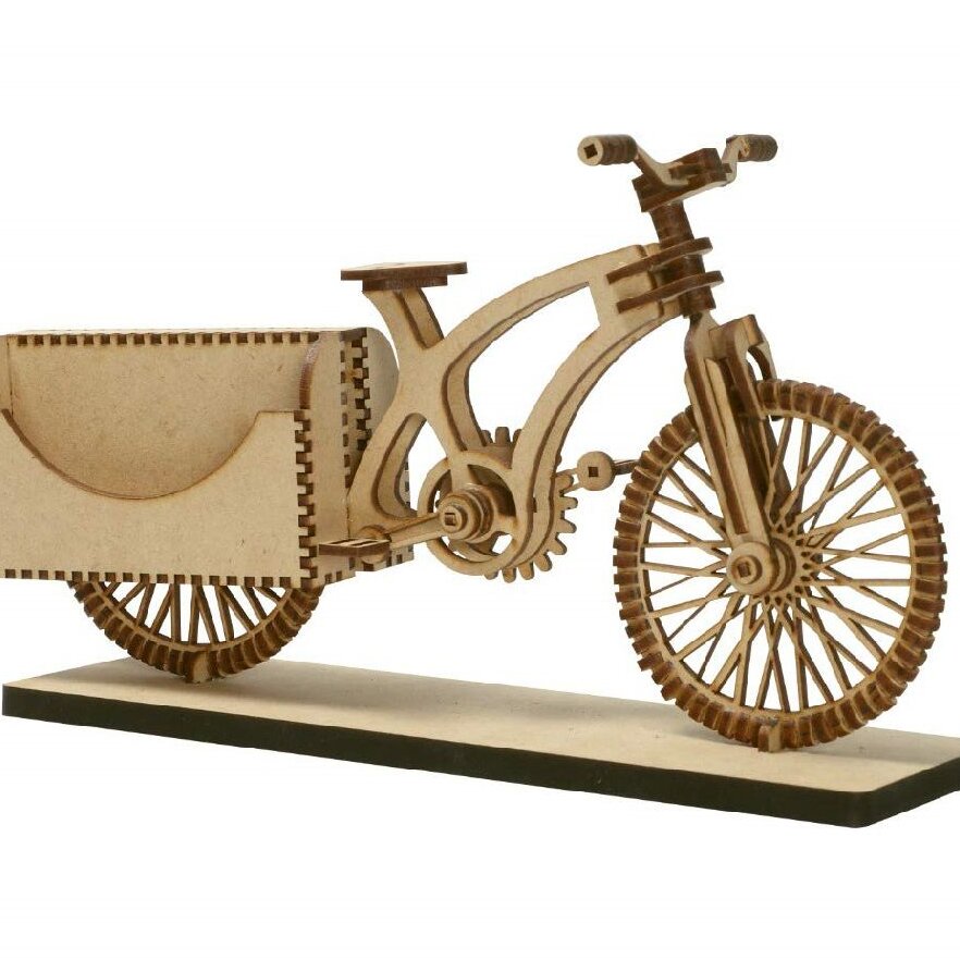 Intra απο ξύλο plywood 3mm-4mm πάχος – Vintage Κλασικό Ξύλινο ξύλο Επαγγελματικής Κάρτας Ποδηλάτου 45x50 cm INTRAVECTRY-MY561485