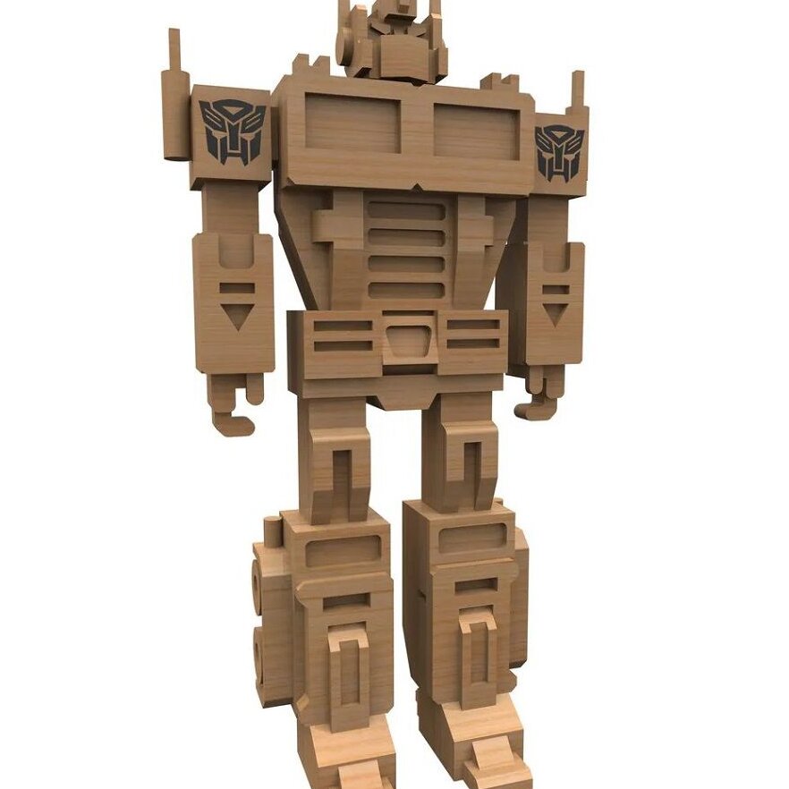 Intra απο ξύλο plywood 3mm-4mm πάχος – Transformers Optimus Prime 3D Ξύλινο ξύλο παζλ 40x45 cm INTRAVECTRY-MY561493