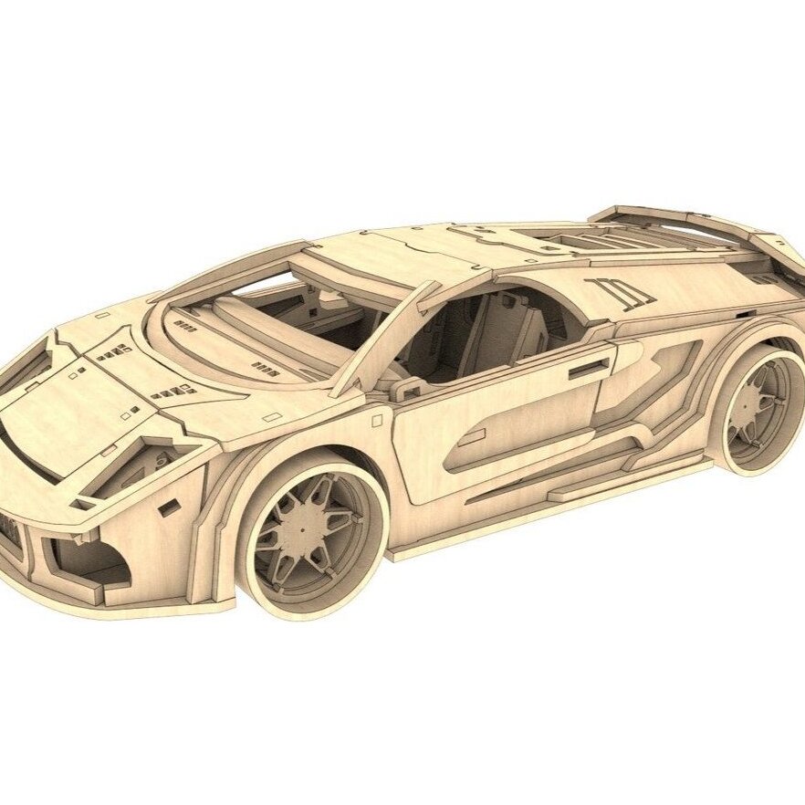 Intra απο ξύλο plywood 3mm-4mm πάχος – ξύλο 3D Ξύλινου Μοντέλου Lamborghini Murcielago 50x60 cm INTRAVECTRY-MY561496