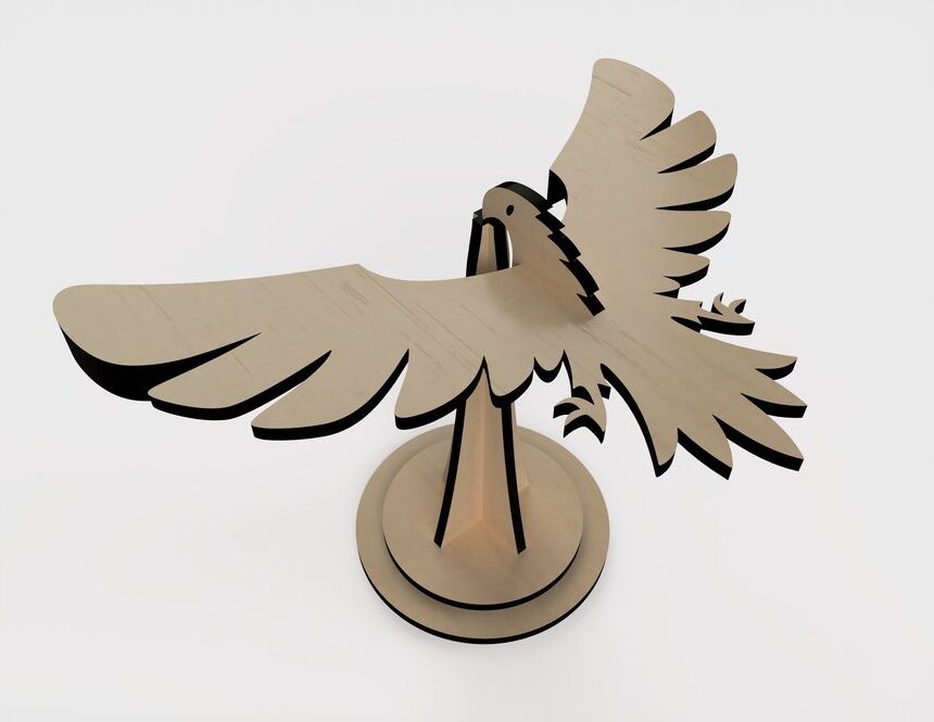 Intra απο ξύλο plywood 3mm-4mm πάχος – ξύλο Balance Bird Science Learning Gravity Bird 35x40 cm INTRAVECTRY-MY544456