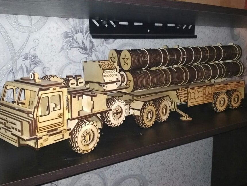 Intra απο ξύλο plywood 3mm-4mm πάχος – ξύλο 3D ξύλινου μοντέλου S400 Triumf Missile System 40x45 cm INTRAVECTRY-MY554992