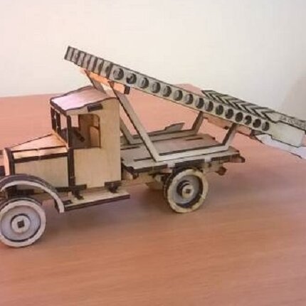 Intra απο ξύλο plywood 3mm-4mm πάχος – ξύλο Ξύλινου μοντέλου εκτοξευτή πυραύλων Katyusha 40x45 cm INTRAVECTRY-MY555001