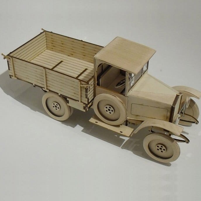 Intra απο ξύλο plywood 3mm-4mm πάχος – ξύλο Ξύλινου Μοντέλου Φορτηγού Gaz Cargo 25x30 cm INTRAVECTRY-MY561521