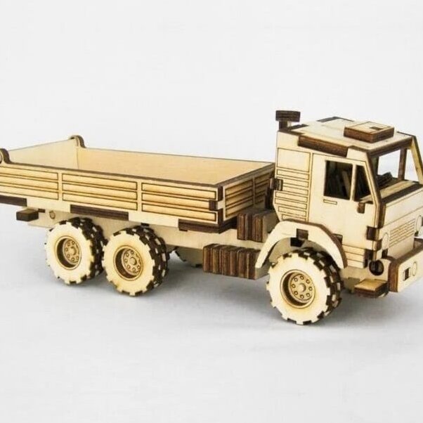 Intra απο ξύλο plywood 3mm-4mm πάχος – ξύλο κιτ ξύλινων μοντέλων Dump Truck 50x60 cm INTRAVECTRY-MY544487