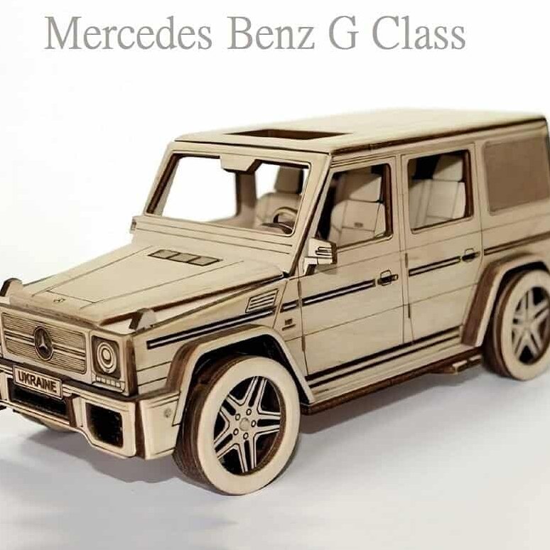 Intra απο ξύλο plywood 3mm-4mm πάχος – ξύλο 3D Ξύλινου Μοντέλου Mercedes Benz G Class 25x30 cm INTRAVECTRY-MY544502