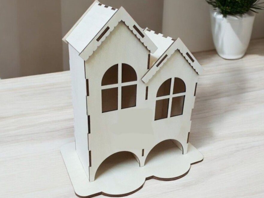 Intra απο ξύλο plywood 3mm-4mm πάχος – Τσαγιού με δύο διαμερίσματα 12x15 cm INTRAVECTRY-MY547220