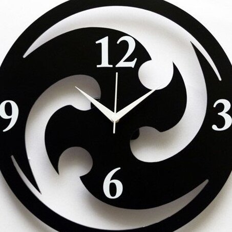 Intra απο ξύλο plywood 3mm-4mm πάχος – Wheel Art Στρογγυλό ρολόι τοίχου 25x30 cm INTRAVECTRY-MY557105