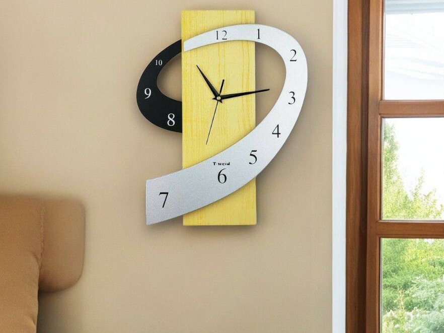 Intra απο ξύλο plywood 3mm-4mm πάχος – Ρολόι τοίχου Fancy Number 9 15x15 cm INTRAVECTRY-MY557106