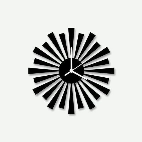 Intra απο ξύλο plywood 3mm-4mm πάχος – Στρογγυλό σύγχρονο ηλιακό ρολόι τοίχου 30x30 cm INTRAVECTRY-MY557108