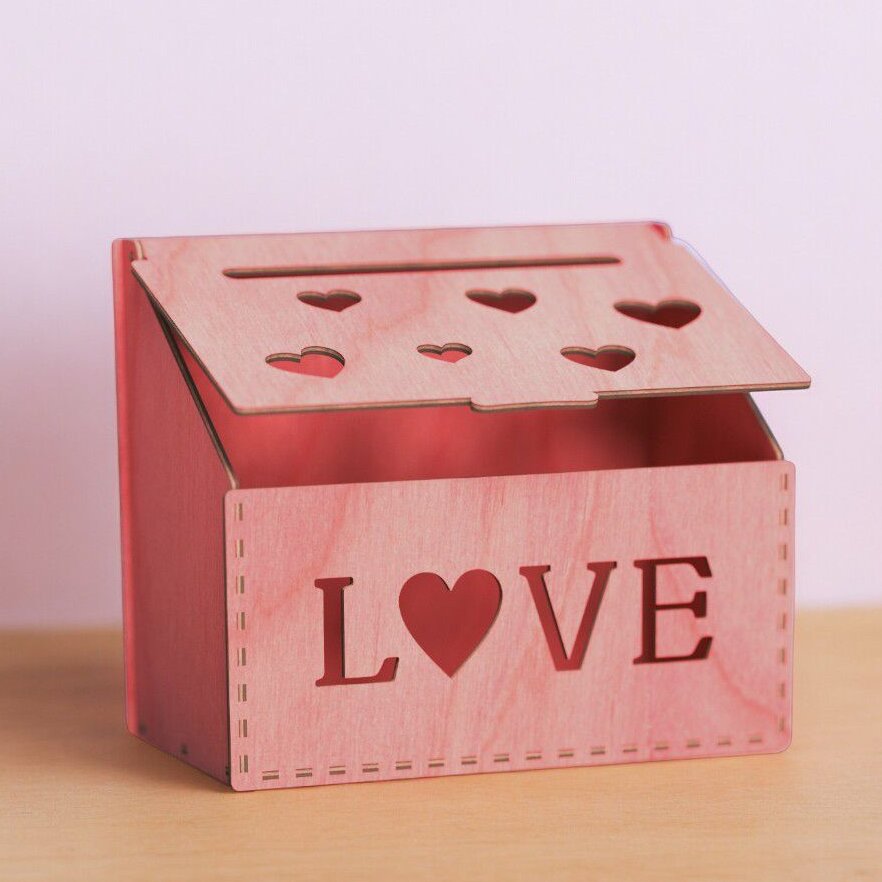 Σετ των 3 Intra απο ξύλο plywood 3mm-4mm πάχος – Ξύλινο κουτί αγάπης 30x30 cm INTRAVECTRY-MY560165