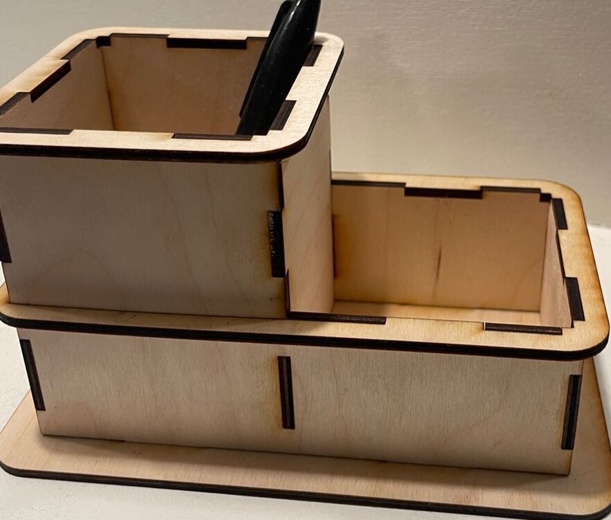 Σετ των 2 Intra απο ξύλο plywood 3mm-4mm πάχος – Αυτοκόλλητες σημειώσεις και ξύλο θήκης στυλό 40x40 cm INTRAVECTRY-MY558414