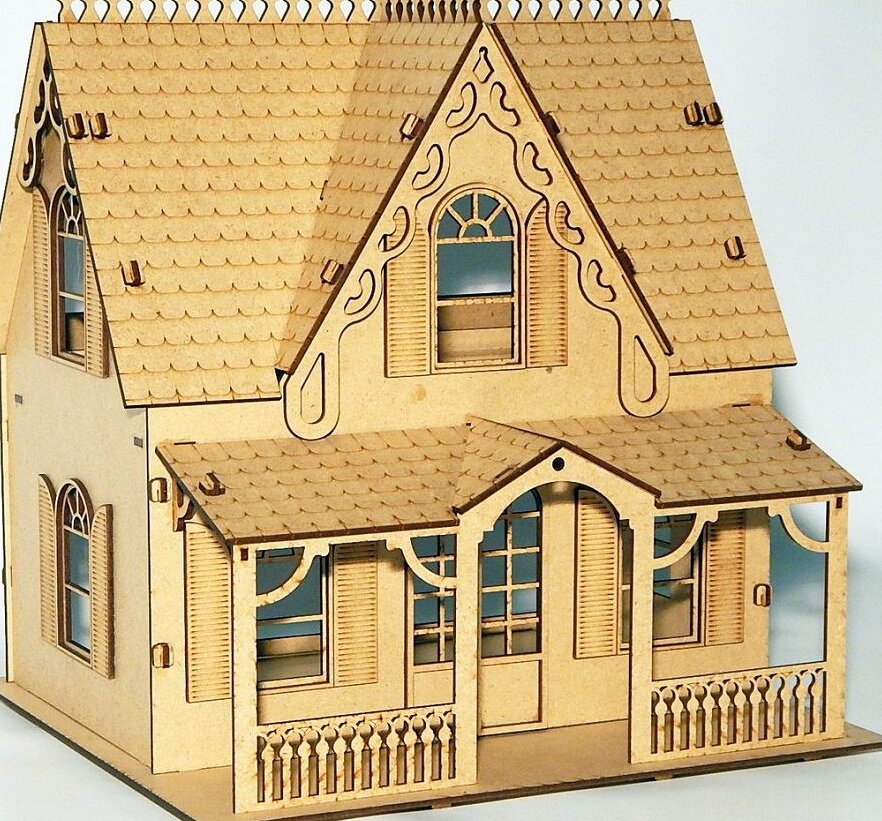 Intra απο ξύλο plywood 3mm-4mm πάχος – ξύλο ξύλινο σπιτάκι μινιατούρα 25x25 cm INTRAVECTRY-MY552312