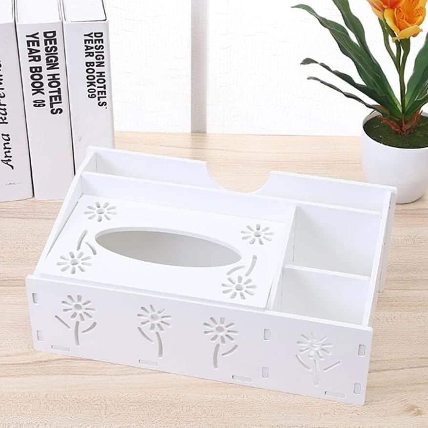 Σετ των 2 Intra απο ξύλο plywood 3mm-4mm πάχος – Desk Organizer για μικρά πράγματα και ξύλο χαρτοπετσετών 15x20 cm INTRAVECTRY-MY558168