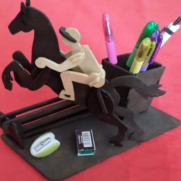 Σετ των 2 Intra απο ξύλο plywood 3mm-4mm πάχος – Βάση θήκης για μολύβι ιππασίας 25x30 cm INTRAVECTRY-MY558435