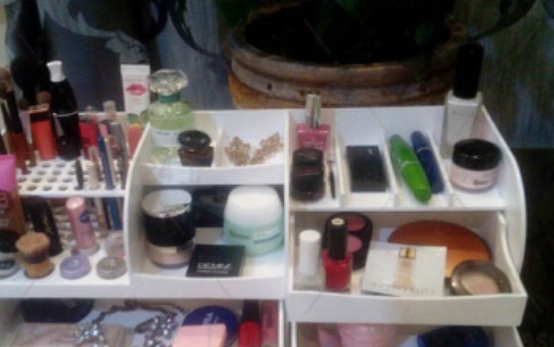 Σετ των 2 Intra απο ξύλο plywood 3mm-4mm πάχος – Διοργανωτής αποθήκευσης καλλυντικών μεγάλης χωρητικότητας 35x40 cm INTRAVECTRY-MY554286