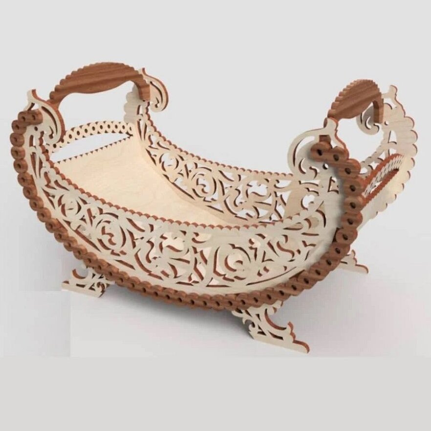 Intra απο ξύλο plywood 3mm-4mm πάχος – Ξύλινο καλάθι με φρούτα Μπολ καραμέλα με λίμα λαβής 20x25 cm INTRAVECTRY-MY545191