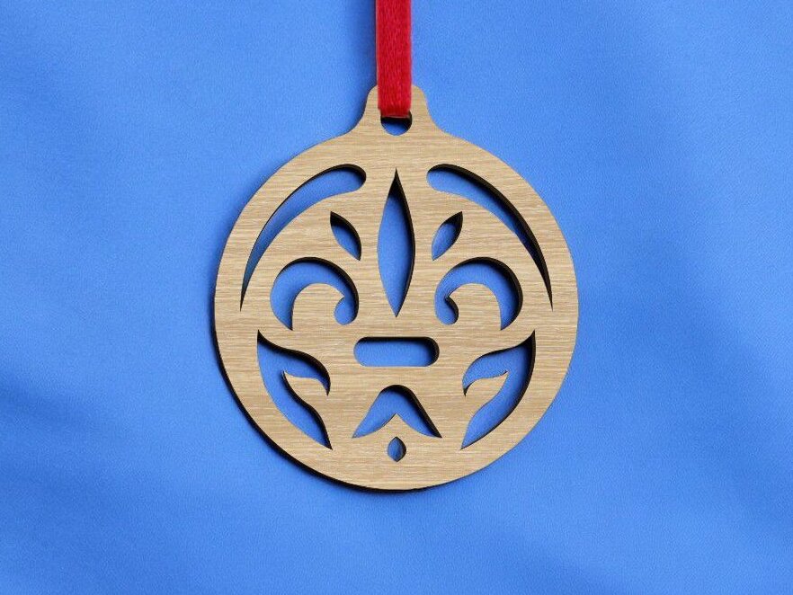 Σετ των 3 Intra απο ξύλο plywood 3mm-4mm πάχος – Ξύλινη χριστουγεννιάτικη μπάλα 35x40 cm INTRAVECTRY-MY549379