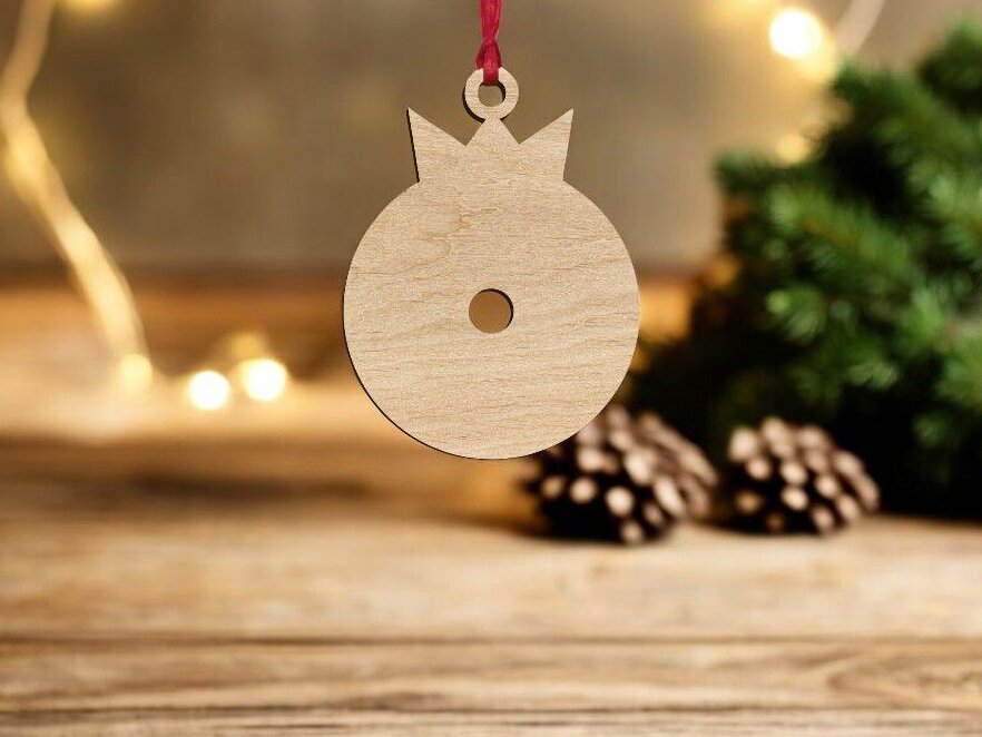 Σετ των 3 Intra απο ξύλο plywood 3mm-4mm πάχος – Διακοσμητικό χριστουγεννιάτικο μπιχλιμπίδι κενό 25x25 cm INTRAVECTRY-MY549428