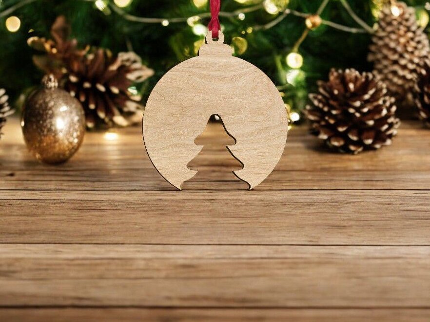 Σετ των 3 Intra απο ξύλο plywood 3mm-4mm πάχος – Στολίδι για Χριστουγεννιάτικο Δέντρο 40x40 cm INTRAVECTRY-MY548129