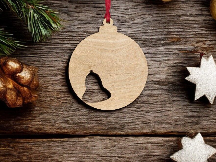 Σετ των 3 Intra απο ξύλο plywood 3mm-4mm πάχος – Χριστουγεννιάτικο μπιχλιμπίδι με καμπάνα 35x40 cm INTRAVECTRY-MY559628