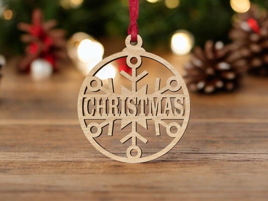 Σετ των 3 Intra απο ξύλο plywood 3mm-4mm πάχος – Εξατομικευμένο μοτίβο νιφάδας χιονιού για μπιχλιμπίδι 40x45 cm INTRAVECTRY-MY548987