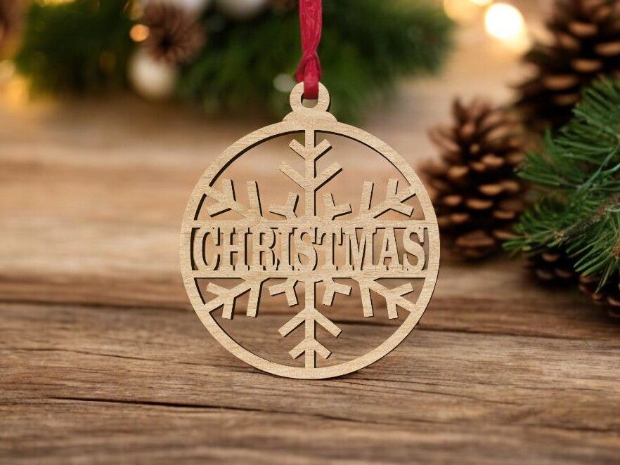 Σετ των 3 Intra απο ξύλο plywood 3mm-4mm πάχος – Εξατομικευμένο στολίδι με μπάλα χιονιού 40x45 cm INTRAVECTRY-MY559674