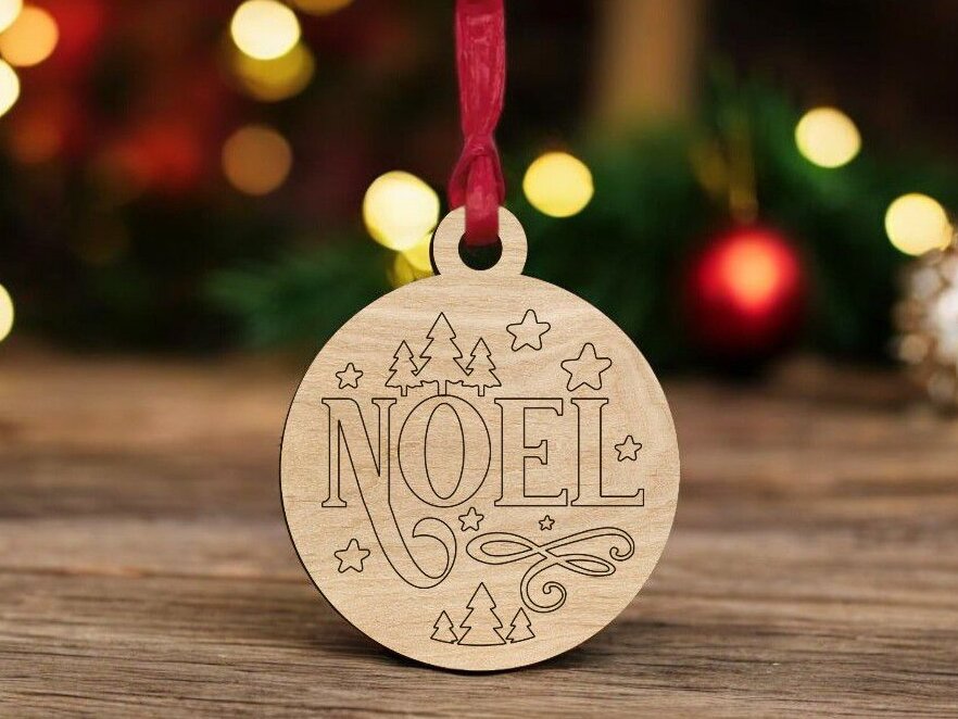 Σετ των 3 Intra απο ξύλο plywood 3mm-4mm πάχος – Διακόσμηση Χριστουγεννιάτικου Δέντρου Noel 30x35 cm INTRAVECTRY-MY549470