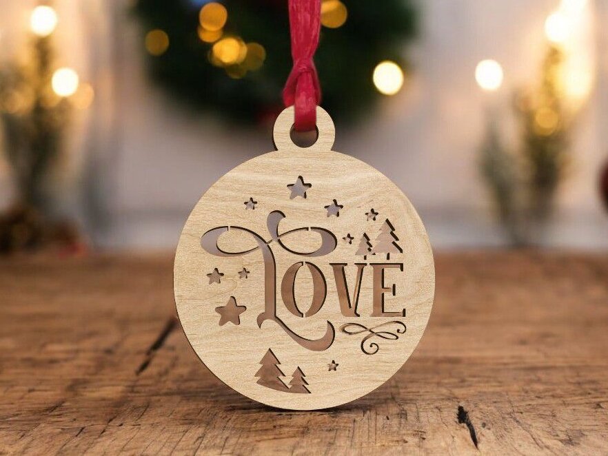 Σετ των 3 Intra απο ξύλο plywood 3mm-4mm πάχος – Αγαπημένο χριστουγεννιάτικο στολίδι 35x40 cm INTRAVECTRY-MY559697