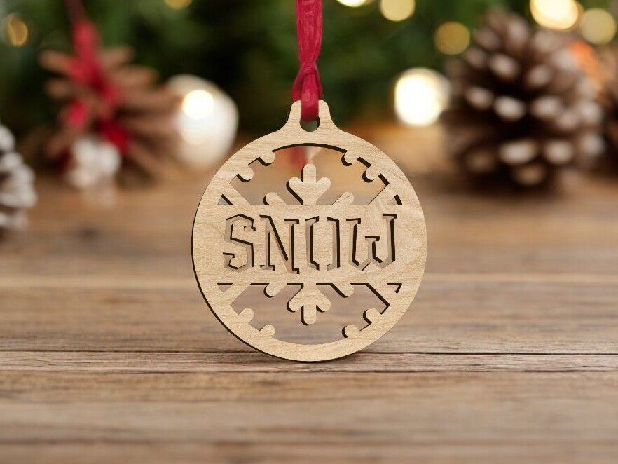 Σετ των 3 Intra απο ξύλο plywood 3mm-4mm πάχος – Στολίδι με μπάλα χιονιού 35x40 cm INTRAVECTRY-MY559777