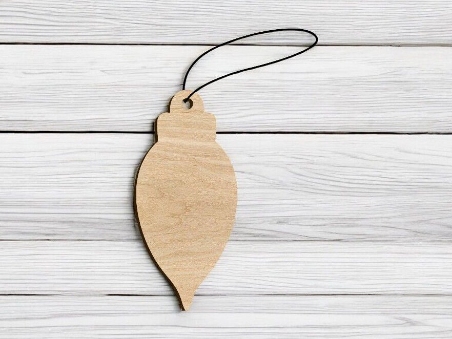 Σετ των 3 Intra απο ξύλο plywood 3mm-4mm πάχος – Χριστουγεννιάτικη διακόσμηση με βολβό 25x25 cm INTRAVECTRY-MY552817