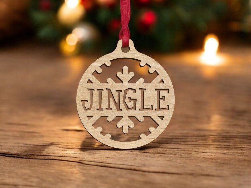 Σετ των 3 Intra απο ξύλο plywood 3mm-4mm πάχος – Μπιχλιμπίδι Χριστουγεννιάτικου Δέντρου Jingle 35x40 cm INTRAVECTRY-MY549122