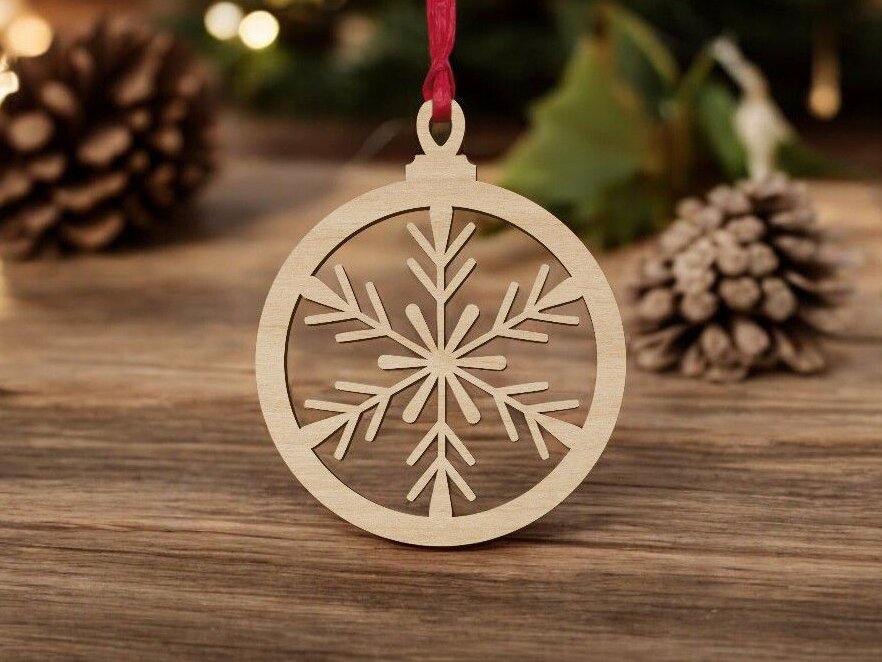 Σετ των 3 Intra απο ξύλο plywood 3mm-4mm πάχος – Χριστουγεννιάτικο δέντρο Ξύλινο μπιχλιμπίδι 25x25 cm INTRAVECTRY-MY550195